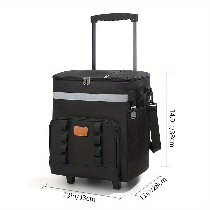Trolley Large Capacity Insulation Bag, Suitable for Car Cooler, Suitable for Outdoor Picnics, 9. 25 Gallon Portable Incubator, Travel, Easy to Carry All Kinds of Things, Long- Term Insulation And Refrigeration