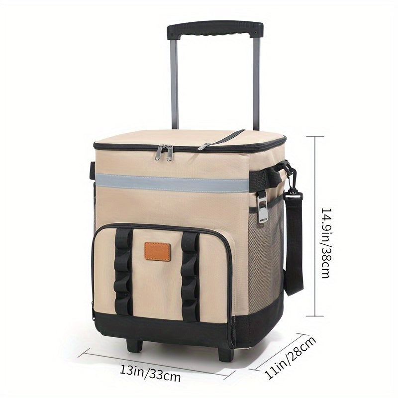 Trolley Large Capacity Insulation Bag, Suitable for Car Cooler, Suitable for Outdoor Picnics, 9. 25 Gallon Portable Incubator, Travel, Easy to Carry All Kinds of Things, Long- Term Insulation And Refrigeration