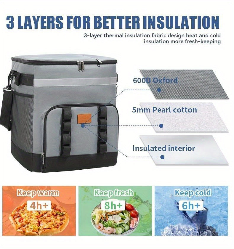 Trolley Large Capacity Insulation Bag, Suitable for Car Cooler, Suitable for Outdoor Picnics, 9. 25 Gallon Portable Incubator, Travel, Easy to Carry All Kinds of Things, Long- Term Insulation And Refrigeration