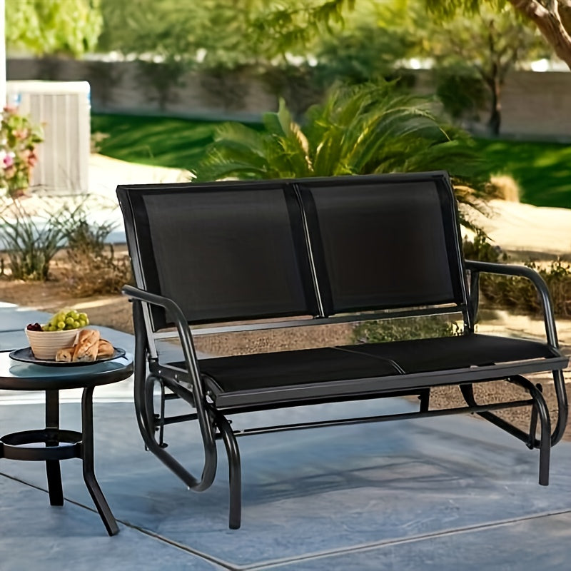 2 Person Swing Glider Bench Rocking Loveseat Chair Yard Garden Outdoor, Valentines Day Gifts