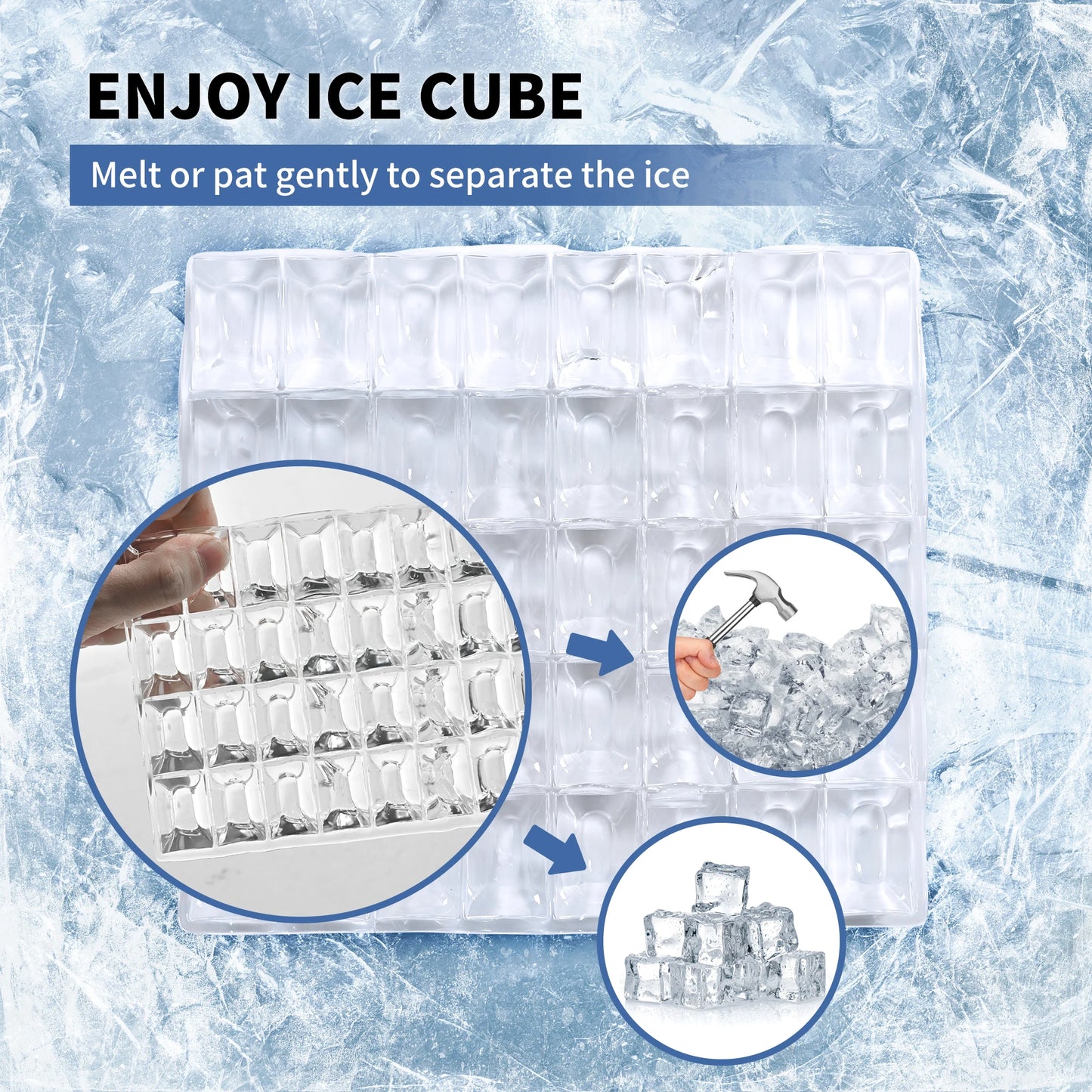 ICEGLEE Ice Cube Maker Machine with External 34Lbs Water Tank 16Pcs Ready in 13 Mins 2 Ways to Add Water for Home Kitchen Office