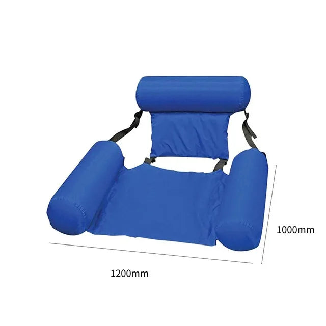 PVC Summer Inflatable Foldable Floating Row Swimming Pool Water Hammock Air Mattresses Bed Beach Water Sports Lounger Chair