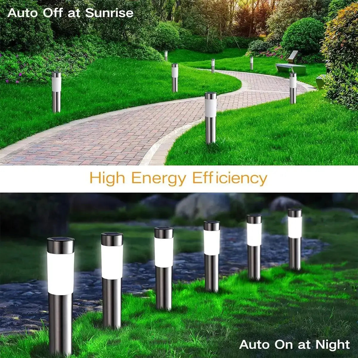 Cylindrical Garden Solar Light Dusk To Dawn Street Lights Garden Solar Powered Outdoor Waterproof Lamp Cool White Bulb Warm