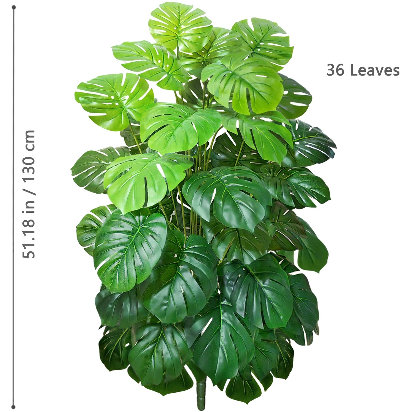 40-105cm /40.5in Artificial Monstera Plants Fake Palm Tree Plastic Turtle Leaves Green Tall Plants For Home Garden Room Decor