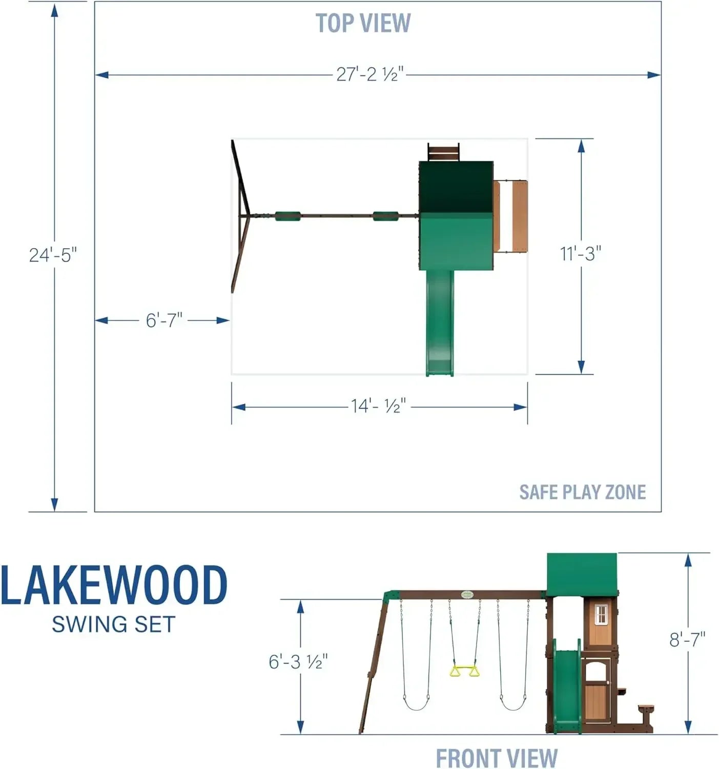Tool Lakewood Cedar Wood Set with Wave Slide, Snack Bar Window, Picnic Area, Belt Swings, Trapeze, Step Ladder, Outdoor Playset