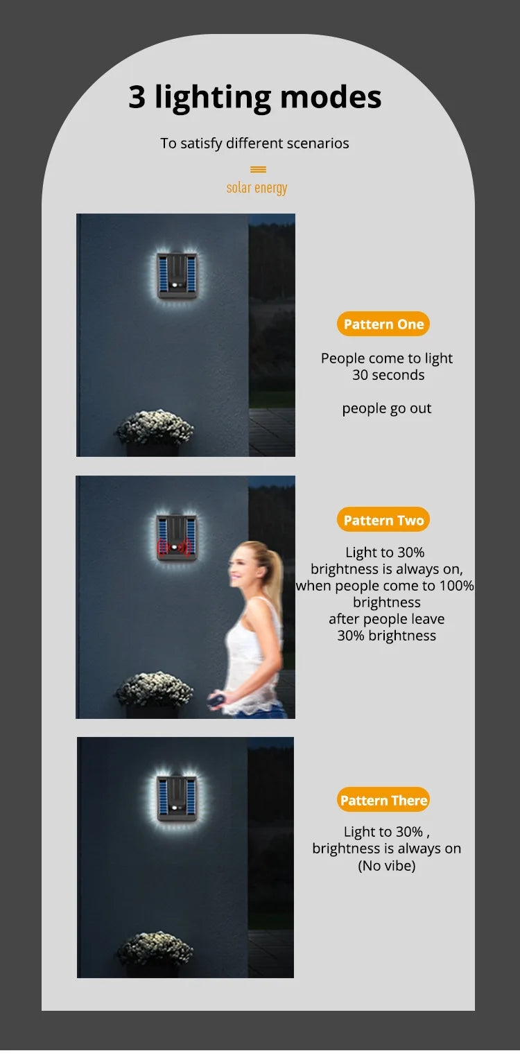 Outdoor foldable solar wall light LED garden garden atmosphere decoration human body induction waterproof street light