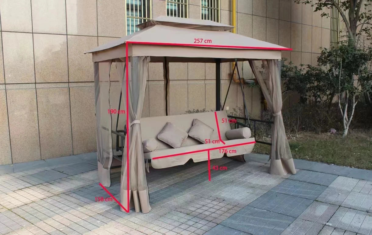 Hanging Outdoor Garden Patio Swing Chair Metal Patio Swing with Canopy Garden Furniture