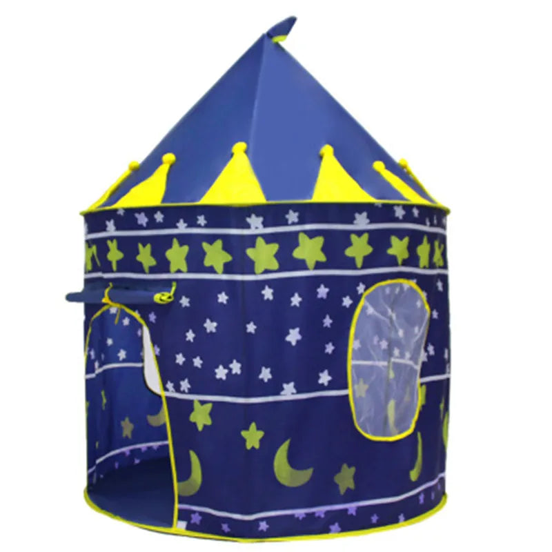 Children's Tent Portable Foldable Folding Play Tent Baby Play House Large Girls Princess Prince Castle Outdoor Toy Kid Boy Gift