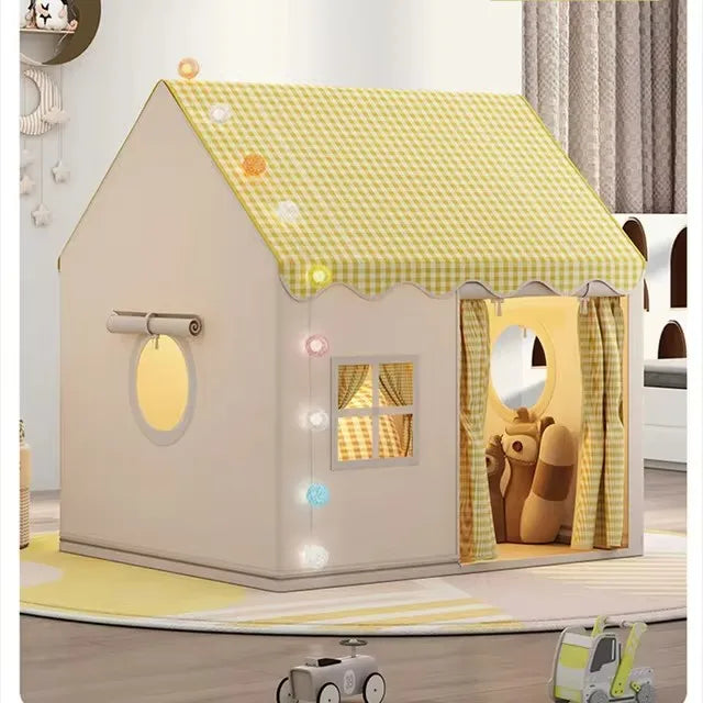 Child Small House Folding Playtent Kid Toy Tent Princess Girl Castle Play House Baby Tent Not include light Ball Chrismas Gift