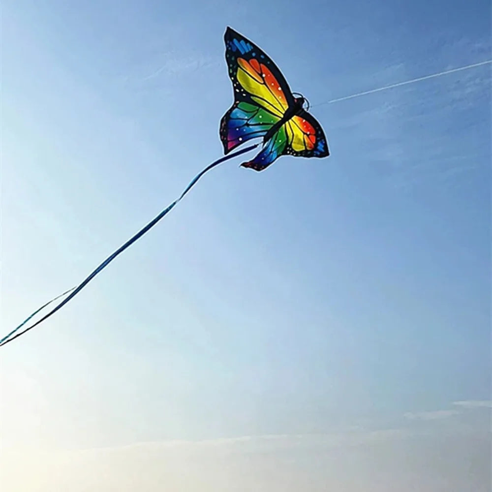 Colorful Butterfly Kite Steering Beautiful Butterfly 1.45m Kite Air Bounce with Kite Line Children's Kite Outdoor Sports