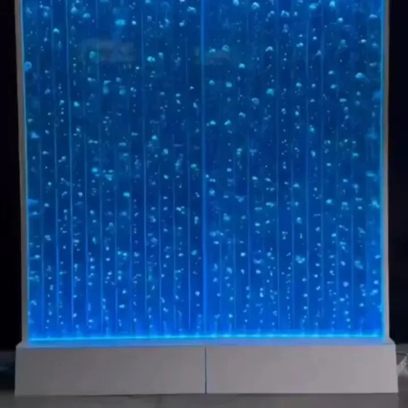 Waterfall Air Pump Bubble Wall Decorative RGB Lights Indoor Water Fountain for Office Home Shop Decoration