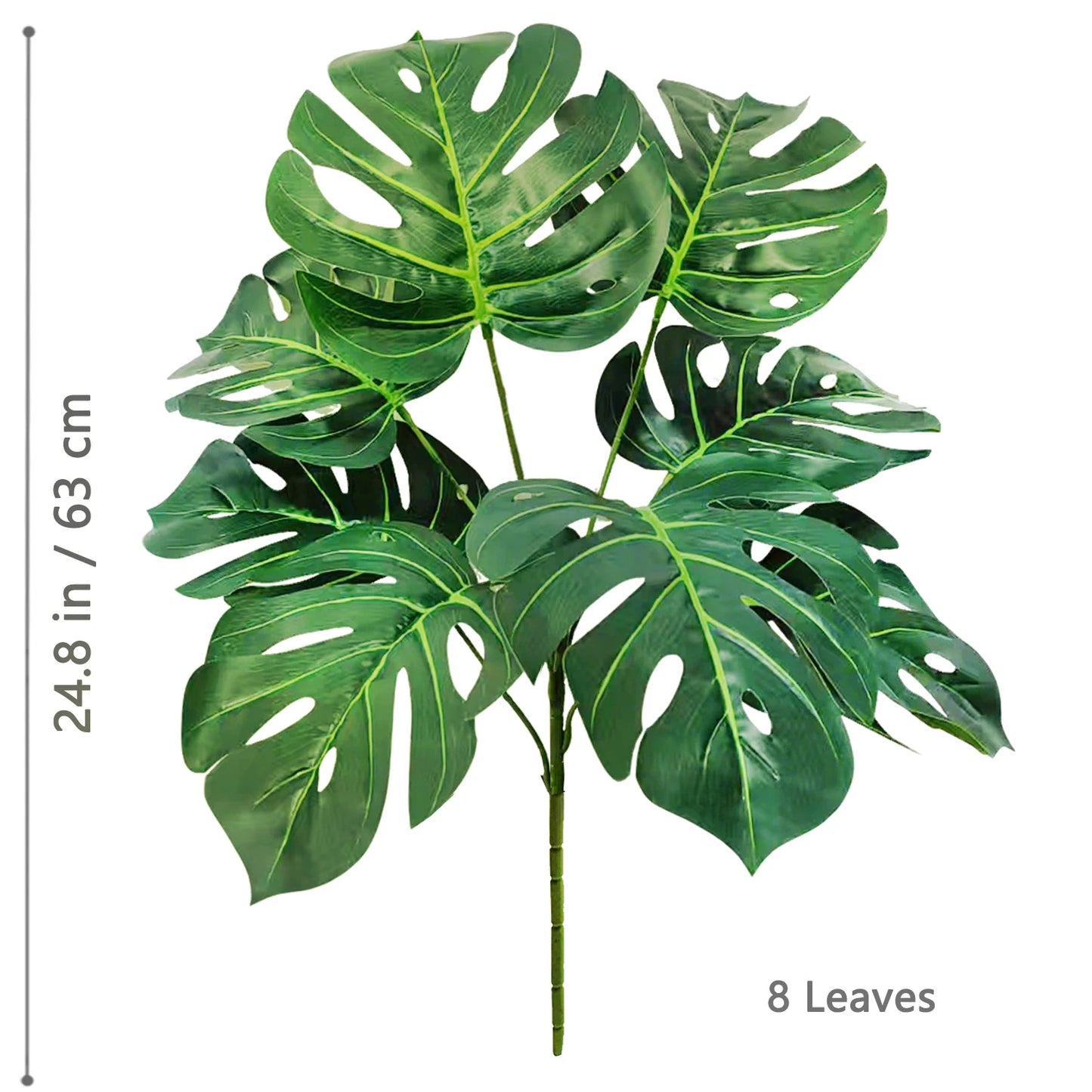 40-105cm /40.5in Artificial Monstera Plants Fake Palm Tree Plastic Turtle Leaves Green Tall Plants For Home Garden Room Decor