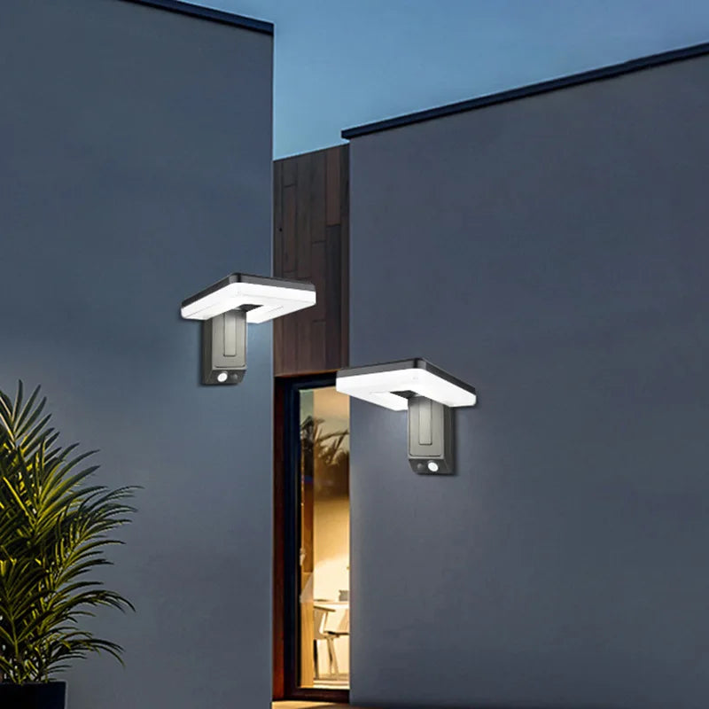 Outdoor foldable solar wall light LED garden garden atmosphere decoration human body induction waterproof street light