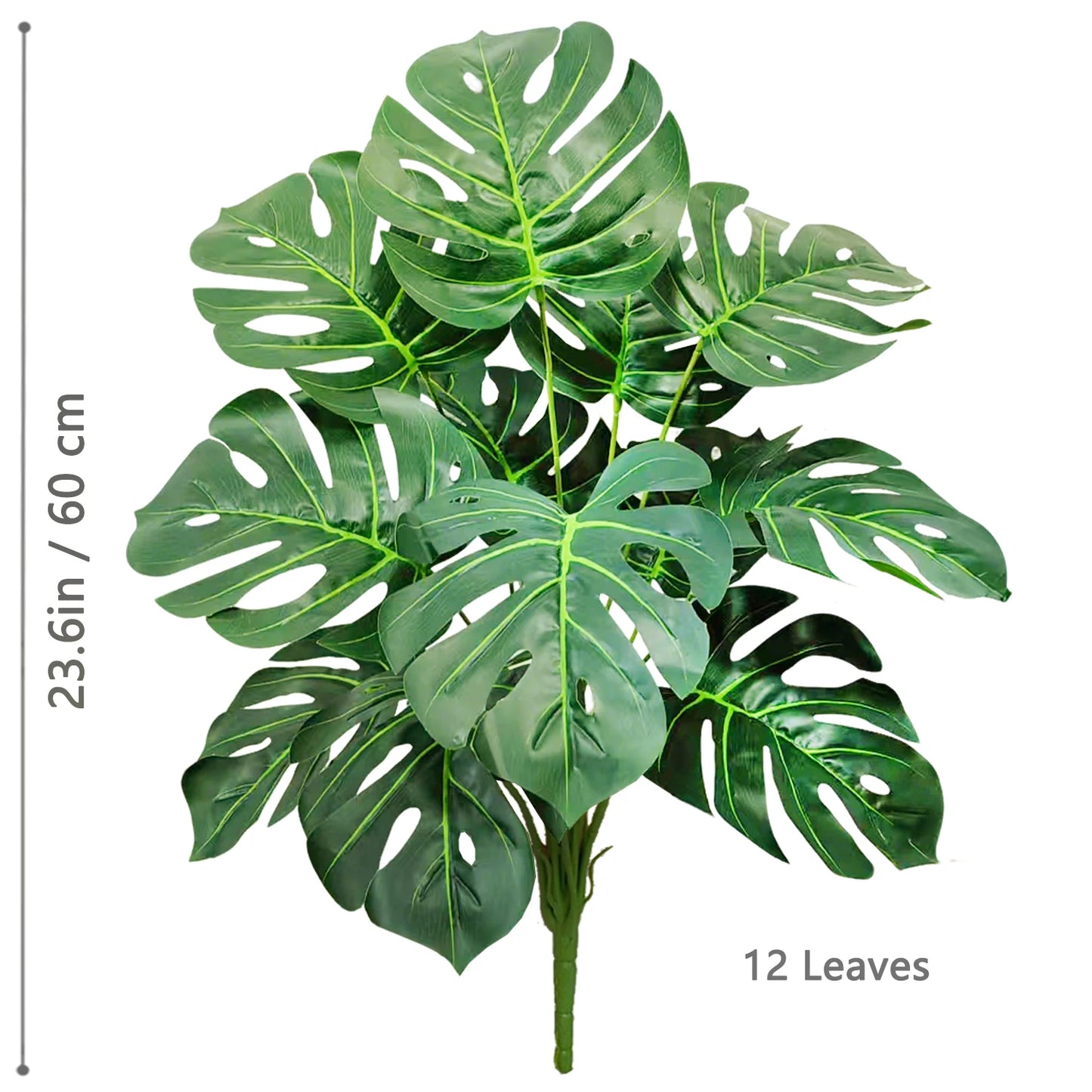40-105cm /40.5in Artificial Monstera Plants Fake Palm Tree Plastic Turtle Leaves Green Tall Plants For Home Garden Room Decor