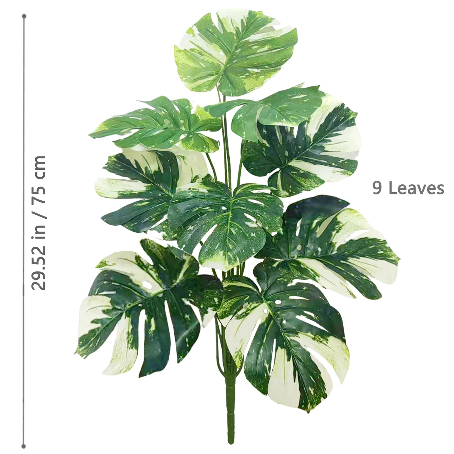 40-105cm /40.5in Artificial Monstera Plants Fake Palm Tree Plastic Turtle Leaves Green Tall Plants For Home Garden Room Decor