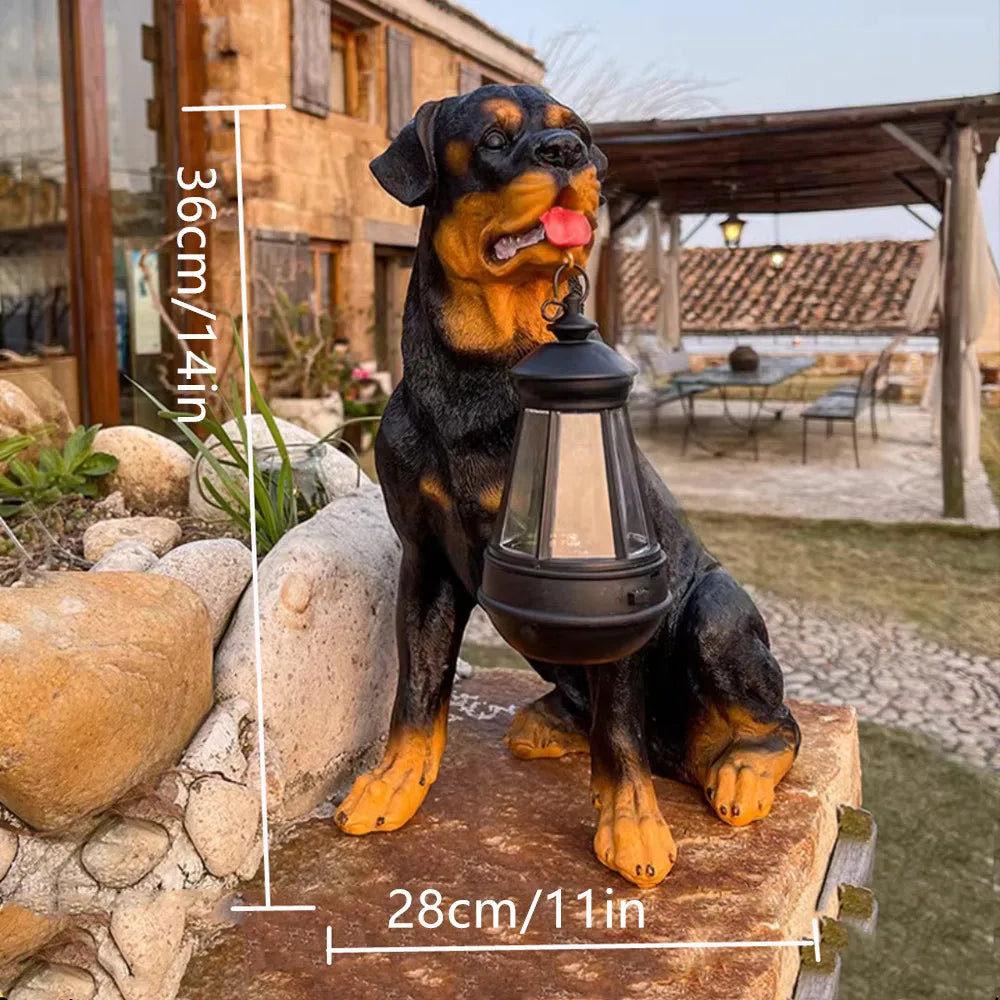 1 pc Patio decoration, outdoor, entrance decoration. Garden, villa solar simulation puppy decoration