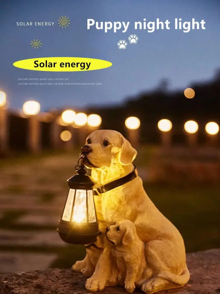 1 pc Patio decoration, outdoor, entrance decoration. Garden, villa solar simulation puppy decoration