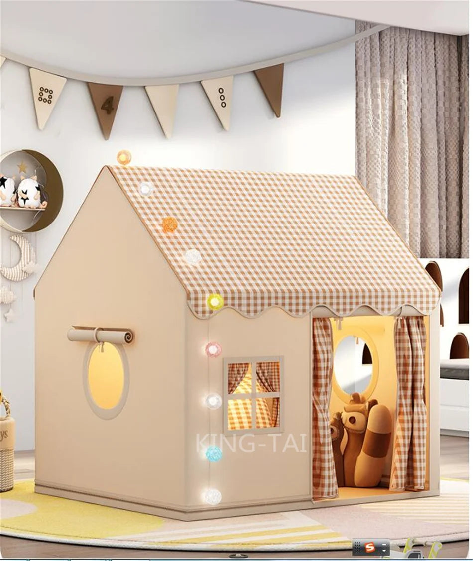 Child Small House Folding Playtent Kid Toy Tent Princess Girl Castle Play House Baby Tent Not include light Ball Chrismas Gift