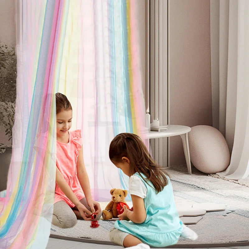 Baby Bedroom Curtain Nets Dome Rainbow Princess Mosquito Net for Crib Newborn Infants Bed Canopy Tent Kids Bedding Room Decor