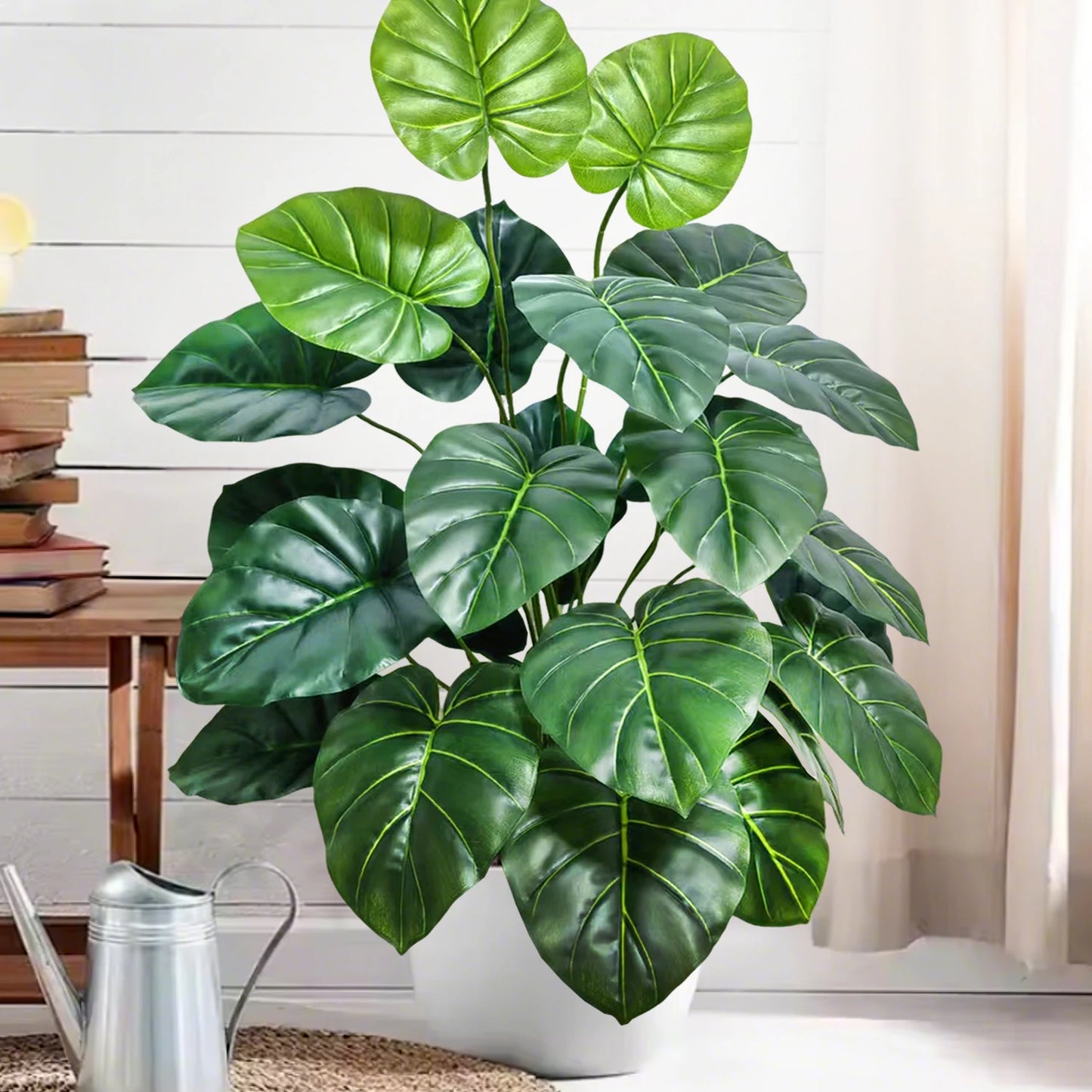 40-105cm /40.5in Artificial Monstera Plants Fake Palm Tree Plastic Turtle Leaves Green Tall Plants For Home Garden Room Decor