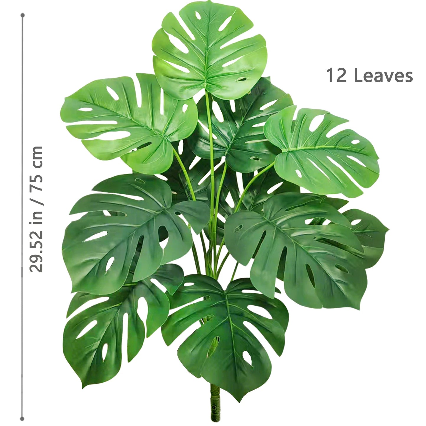 40-105cm /40.5in Artificial Monstera Plants Fake Palm Tree Plastic Turtle Leaves Green Tall Plants For Home Garden Room Decor