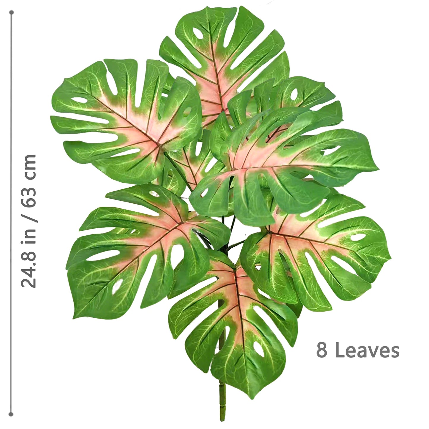 40-105cm /40.5in Artificial Monstera Plants Fake Palm Tree Plastic Turtle Leaves Green Tall Plants For Home Garden Room Decor