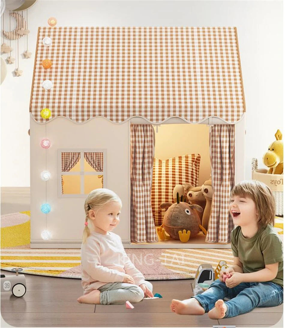 Child Small House Folding Playtent Kid Toy Tent Princess Girl Castle Play House Baby Tent Not include light Ball Chrismas Gift