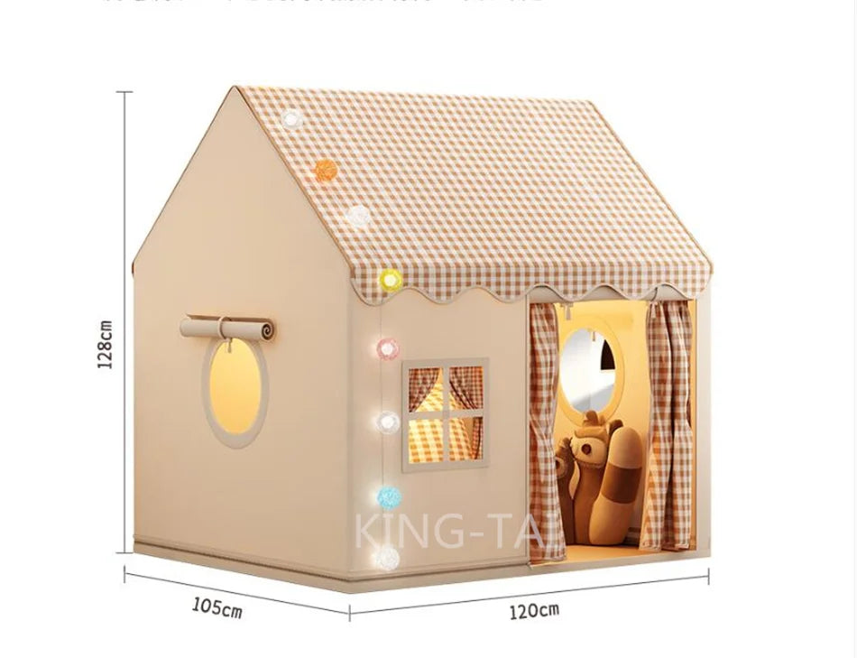 Child Small House Folding Playtent Kid Toy Tent Princess Girl Castle Play House Baby Tent Not include light Ball Chrismas Gift