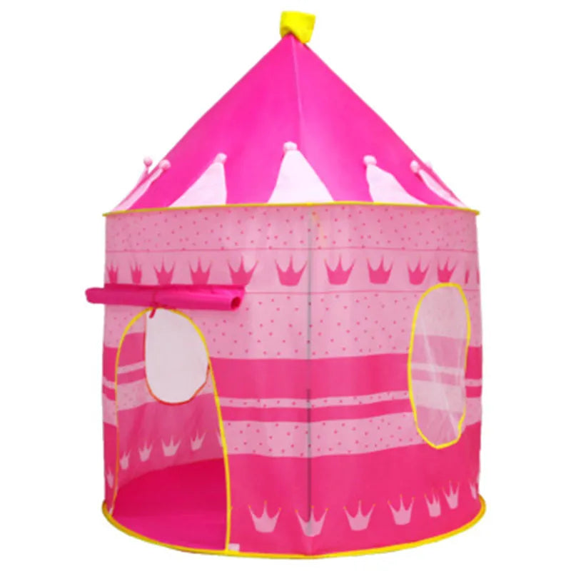 Children's Tent Portable Foldable Folding Play Tent Baby Play House Large Girls Princess Prince Castle Outdoor Toy Kid Boy Gift