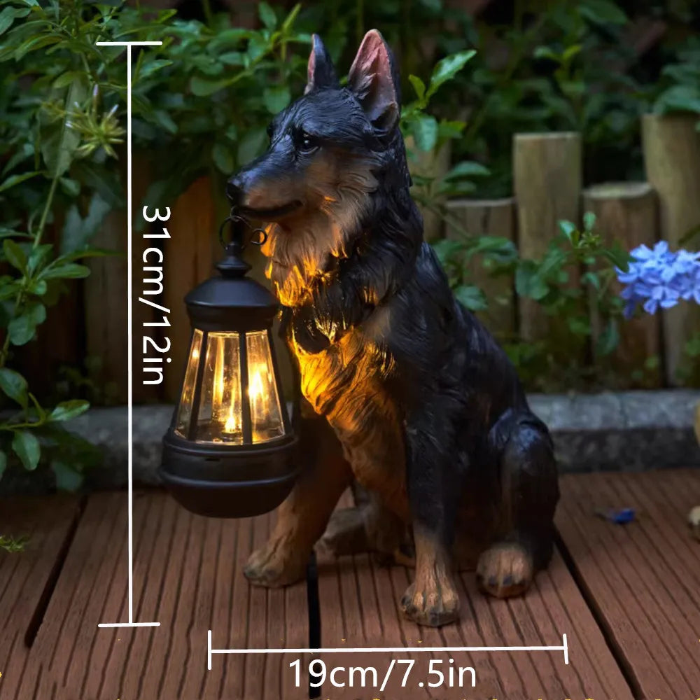 1 pc Patio decoration, outdoor, entrance decoration. Garden, villa solar simulation puppy decoration