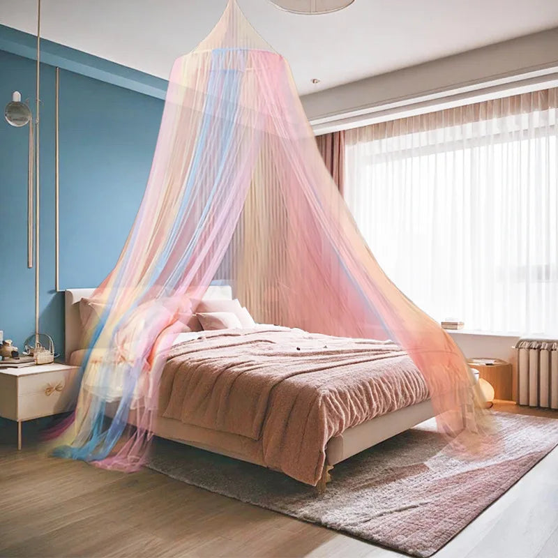 Baby Bedroom Curtain Nets Dome Rainbow Princess Mosquito Net for Crib Newborn Infants Bed Canopy Tent Kids Bedding Room Decor