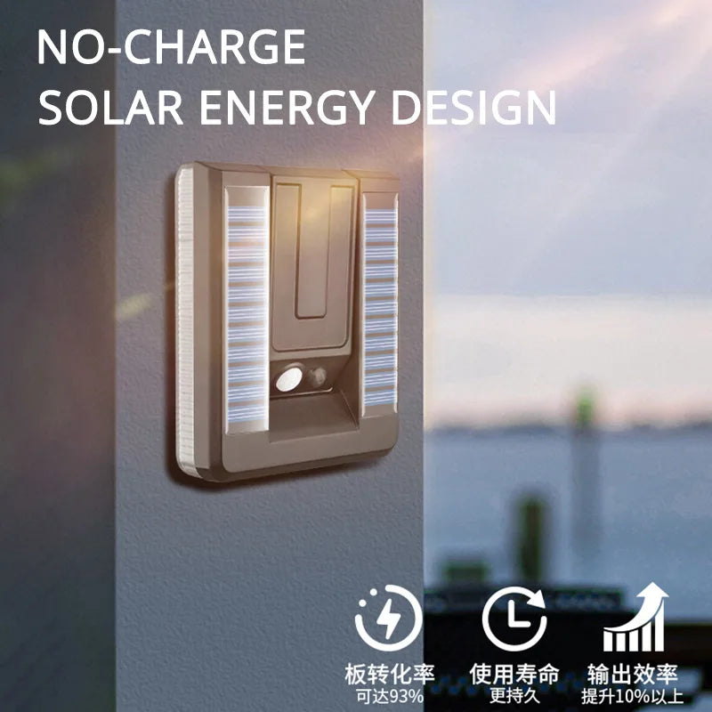 Outdoor foldable solar wall light LED garden garden atmosphere decoration human body induction waterproof street light