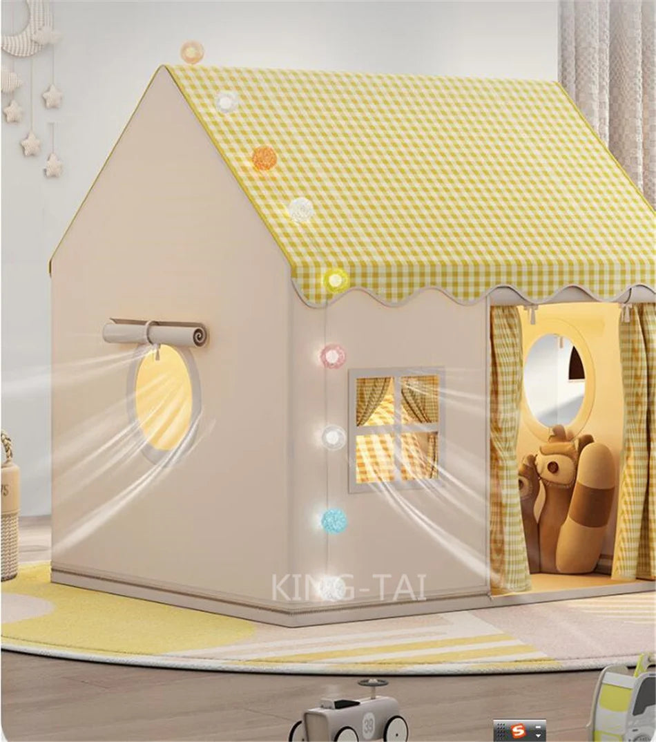Child Small House Folding Playtent Kid Toy Tent Princess Girl Castle Play House Baby Tent Not include light Ball Chrismas Gift