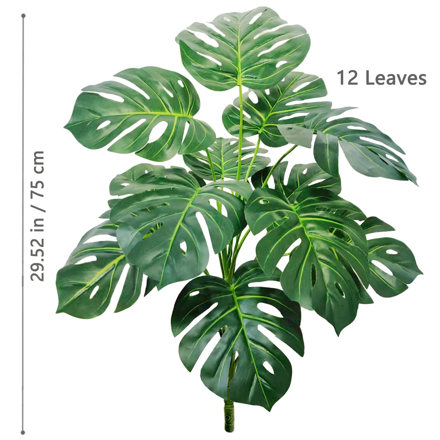 40-105cm /40.5in Artificial Monstera Plants Fake Palm Tree Plastic Turtle Leaves Green Tall Plants For Home Garden Room Decor
