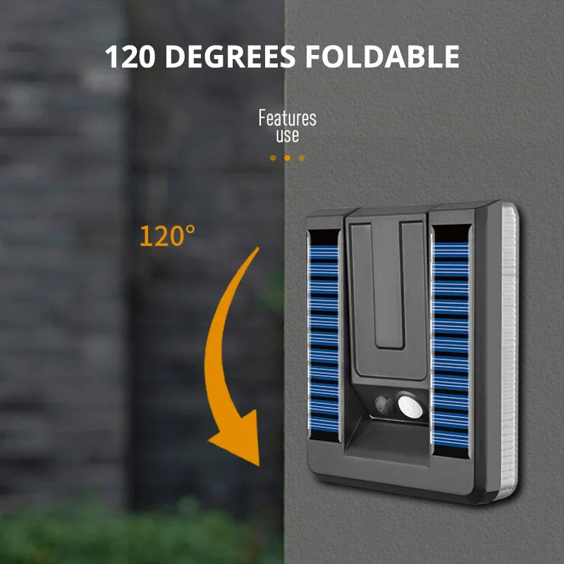 Outdoor foldable solar wall light LED garden garden atmosphere decoration human body induction waterproof street light