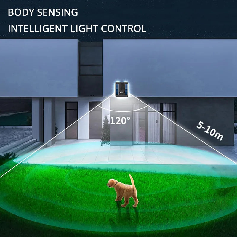 Outdoor foldable solar wall light LED garden garden atmosphere decoration human body induction waterproof street light
