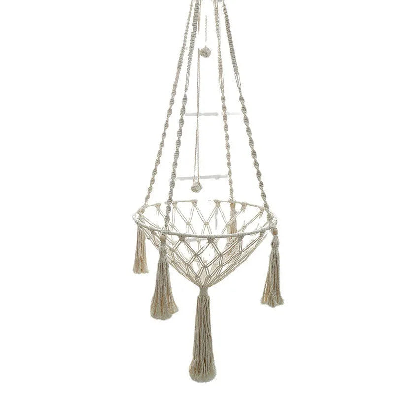 Pet Cat Hammock Cat Swing Hand Woven Cotton Rope Cats Hanging Basket Kitten Hanging String Den Indoor Pend Nest Pet Supplies