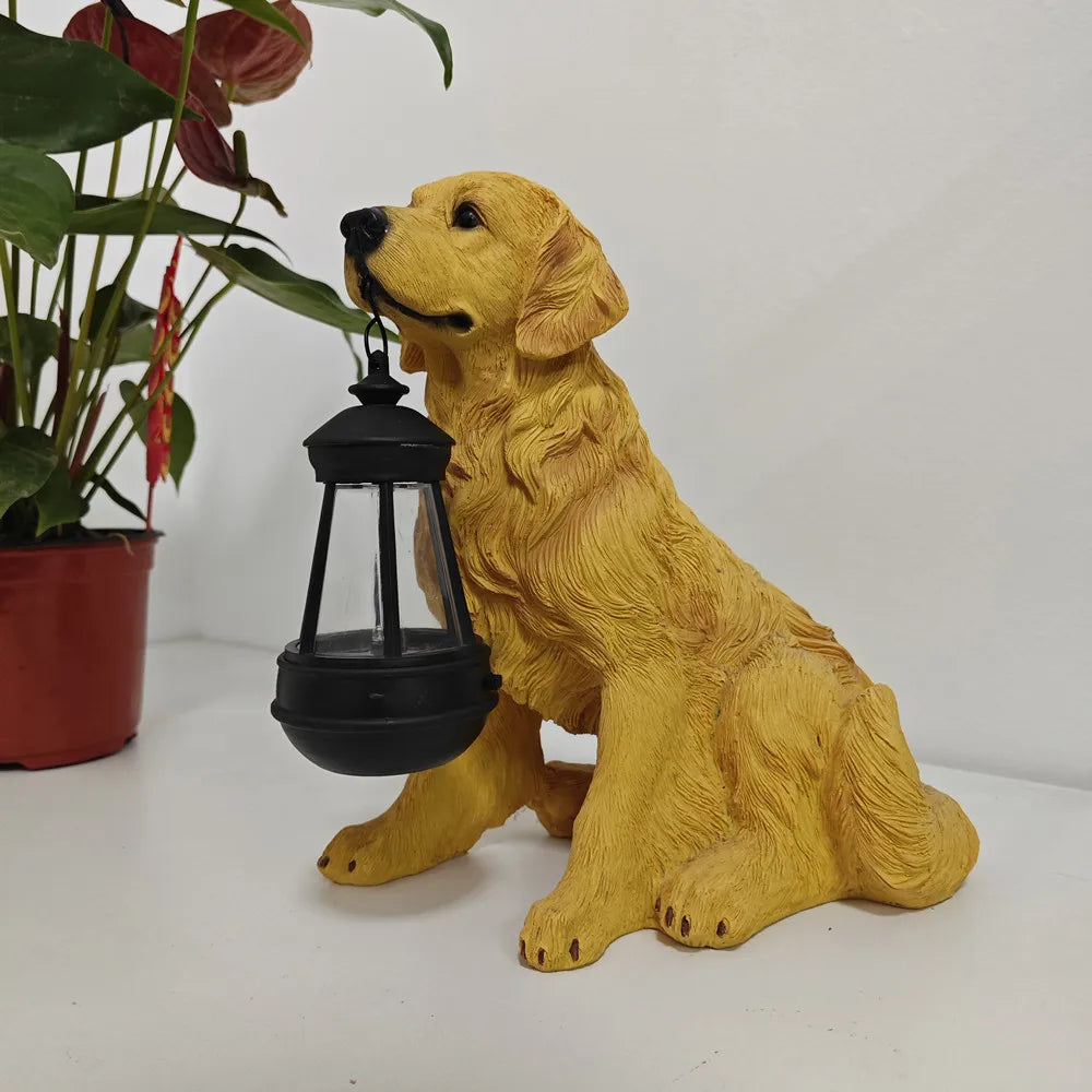 1 pc Patio decoration, outdoor, entrance decoration. Garden, villa solar simulation puppy decoration