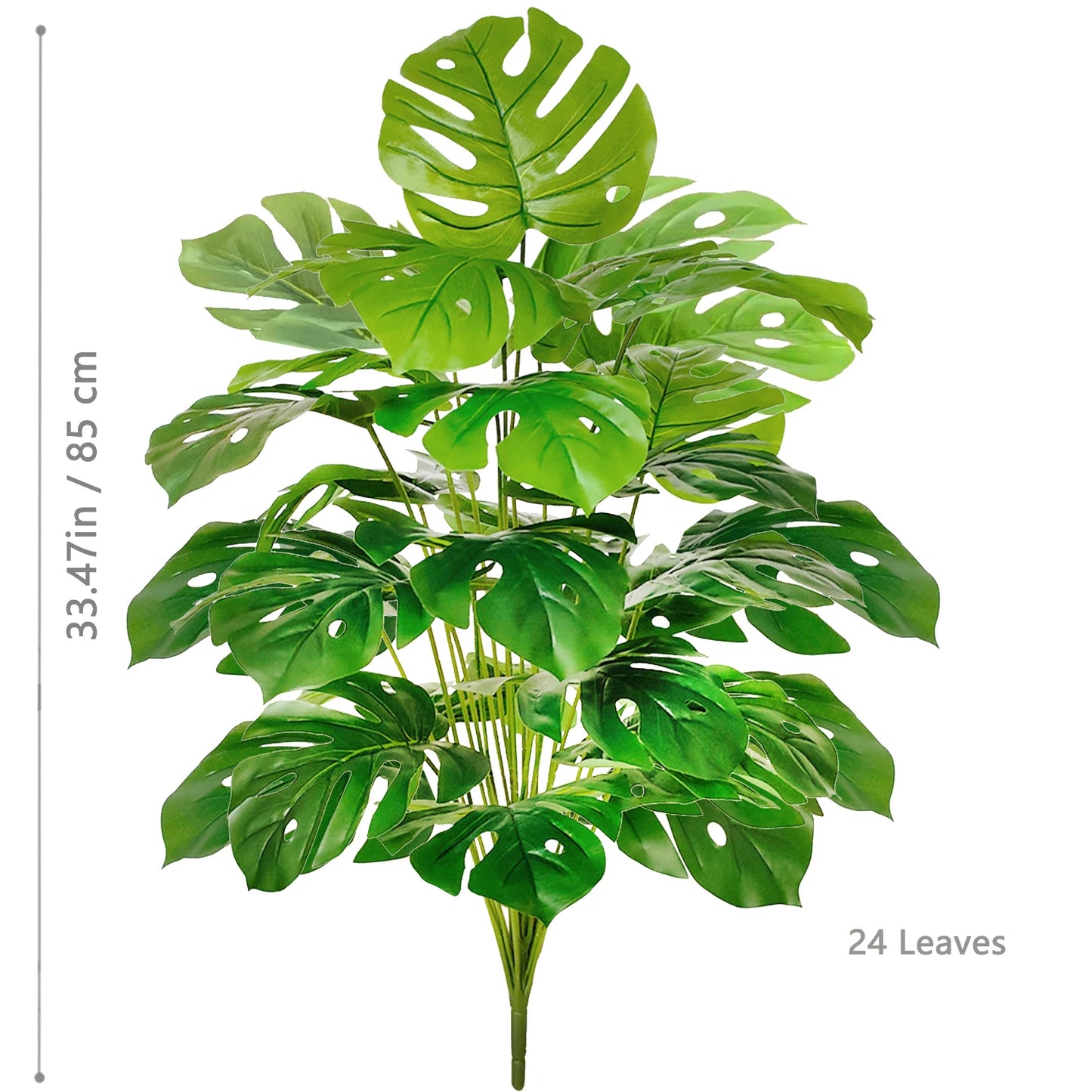 40-105cm /40.5in Artificial Monstera Plants Fake Palm Tree Plastic Turtle Leaves Green Tall Plants For Home Garden Room Decor