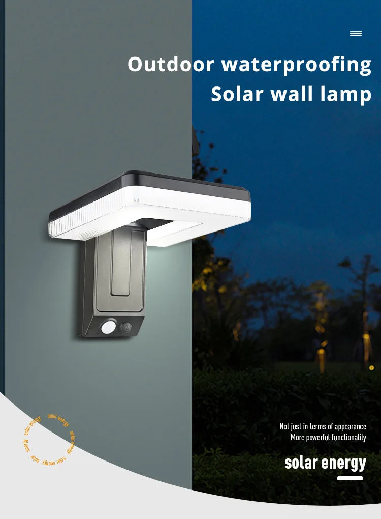 Outdoor foldable solar wall light LED garden garden atmosphere decoration human body induction waterproof street light