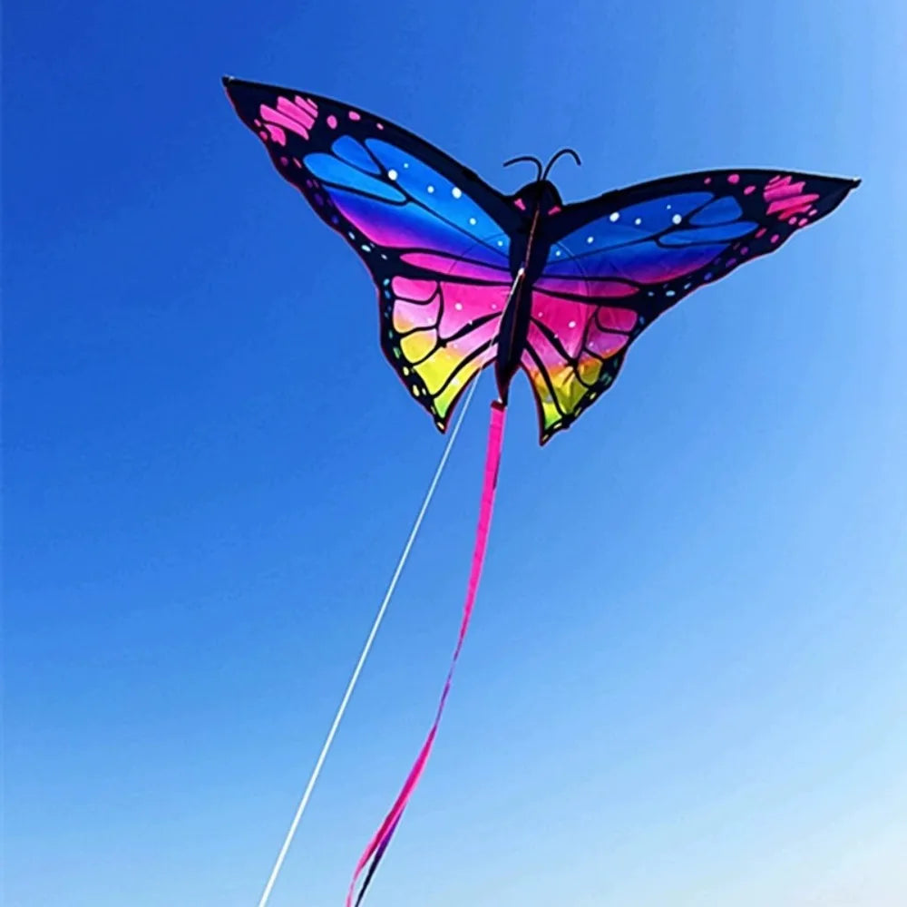 Colorful Butterfly Kite Steering Beautiful Butterfly 1.45m Kite Air Bounce with Kite Line Children's Kite Outdoor Sports