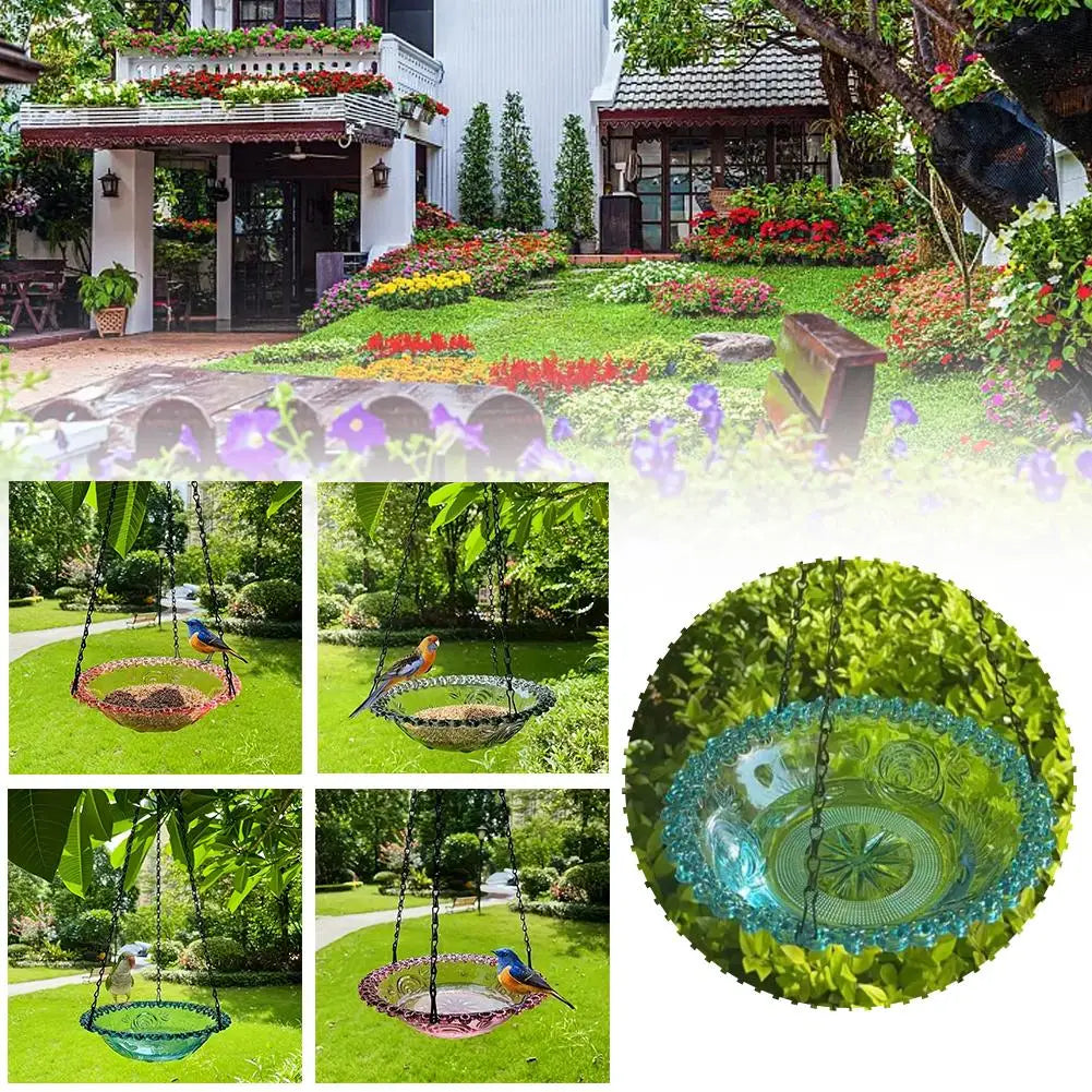 Bird Feeder Outdoor Hanging Bird Feeder Pendant Decoration Bird Bathtub Garden Courtyard Decoration Current Bathroom Feeder