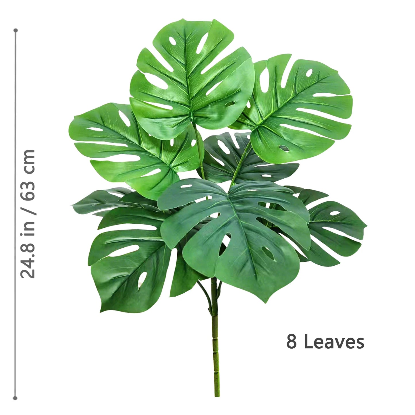 40-105cm /40.5in Artificial Monstera Plants Fake Palm Tree Plastic Turtle Leaves Green Tall Plants For Home Garden Room Decor