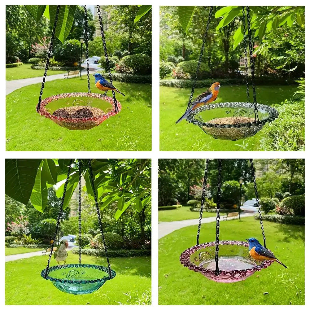 Bird Feeder Outdoor Hanging Bird Feeder Pendant Decoration Bird Bathtub Garden Courtyard Decoration Current Bathroom Feeder