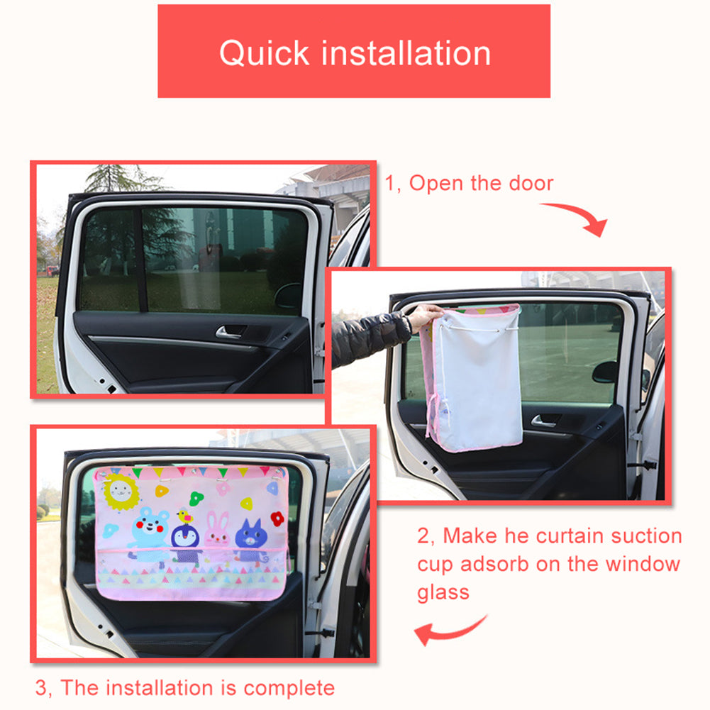 Car Sun Shade UV Protection For Kids Children Front Back Windshiel Curtain Side Window Adjustable Styling Auto Sunshade Summer