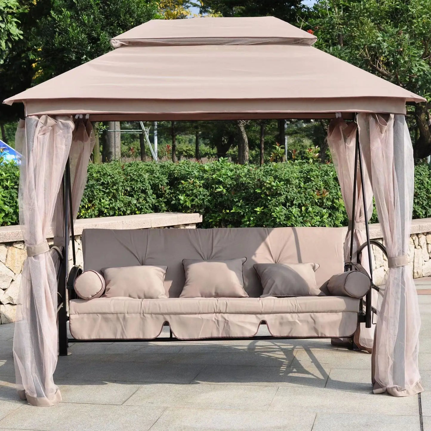 Hanging Outdoor Garden Patio Swing Chair Metal Patio Swing with Canopy Garden Furniture