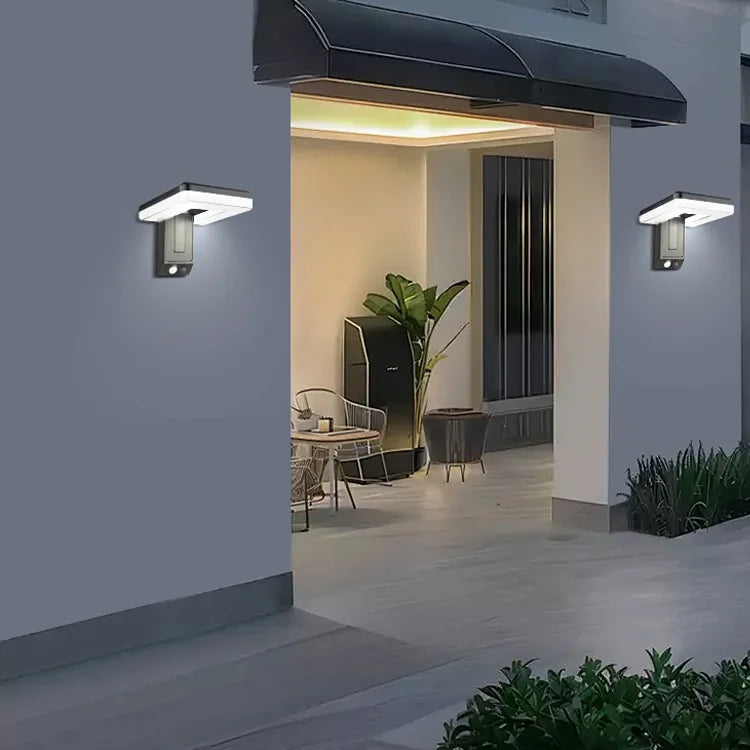 Outdoor foldable solar wall light LED garden garden atmosphere decoration human body induction waterproof street light