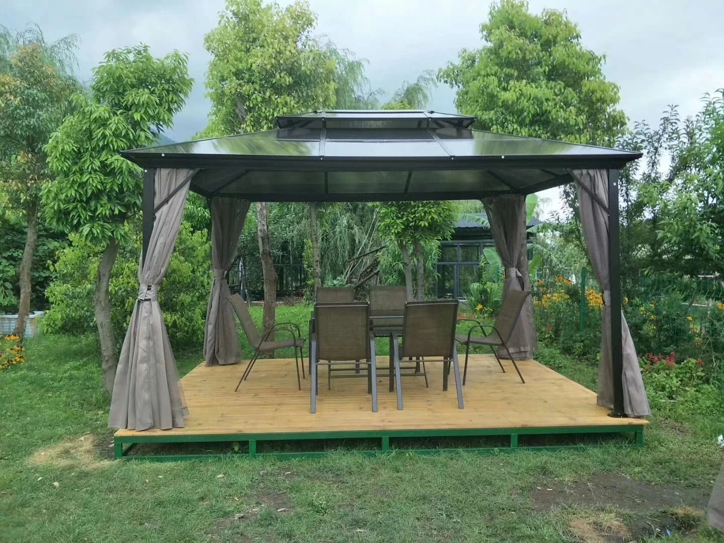 Hanging Outdoor Garden Patio Swing Chair Metal Patio Swing with Canopy Garden Furniture