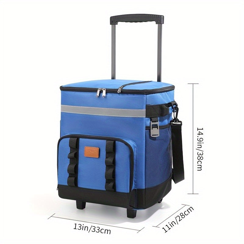Trolley Large Capacity Insulation Bag, Suitable for Car Cooler, Suitable for Outdoor Picnics, 9. 25 Gallon Portable Incubator, Travel, Easy to Carry All Kinds of Things, Long- Term Insulation And Refrigeration
