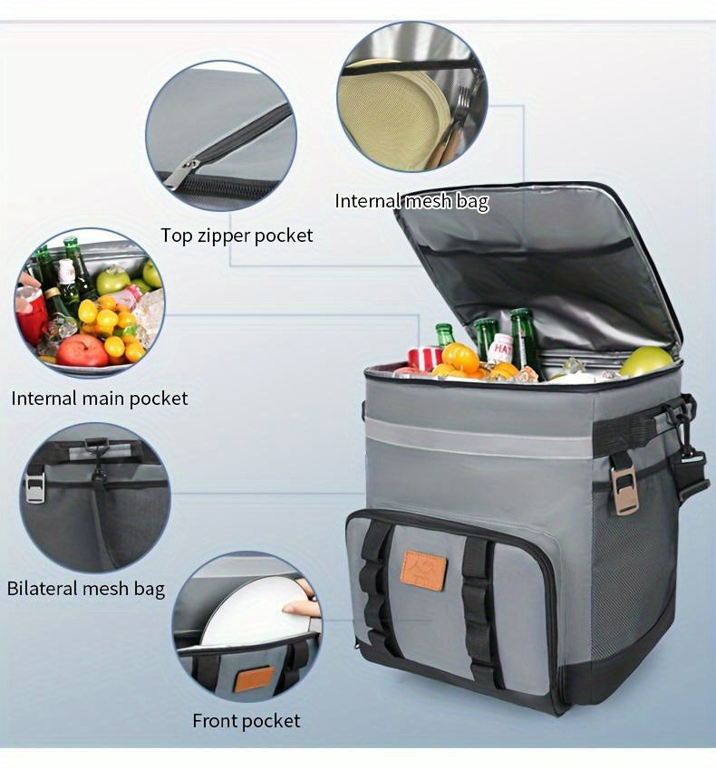 Trolley Large Capacity Insulation Bag, Suitable for Car Cooler, Suitable for Outdoor Picnics, 9. 25 Gallon Portable Incubator, Travel, Easy to Carry All Kinds of Things, Long- Term Insulation And Refrigeration